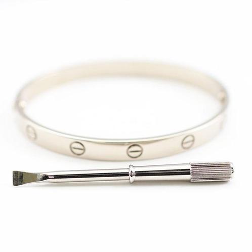 Cartier - Bracelet - Love - 18 carats Or blanc - #18, Handtassen en Accessoires, Antieke sieraden