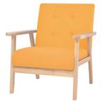 vidaXL Fauteuil stof geel, Huis en Inrichting, Fauteuils, Verzenden, Nieuw