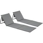 tectake Set van 2 strandmatten Mina, flexibele rugleuning, o, Verzenden, Nieuw