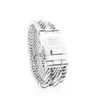 Zilveren Buddha to Buddha armband; Edwin Big XL, Ophalen of Verzenden