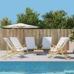 vidaXL Strandhanddoeken 6 st 400 g/m² 60x135 cm stof wit, Huis en Inrichting, Verzenden, Nieuw