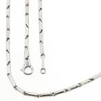 18 Krt. Witgouden fantasie schakel ketting; 44 cm | Chimento, Ophalen of Verzenden, Gebruikt, Overige kleuren, Goud