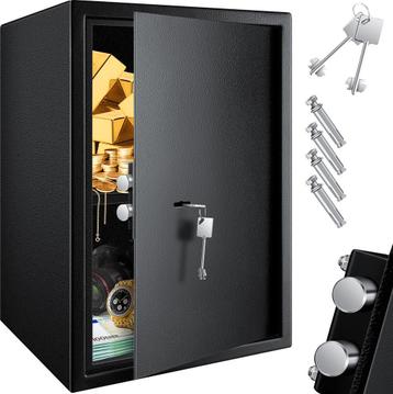 KESSER® Kluis met sleutelslot - 50x35x31cm - Zwart •, Verzenden