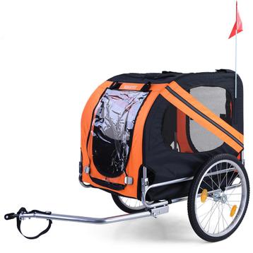 Fietskar hondenkar - opvouwbaar - oranje zwart - max 40 kg disponible aux enchères