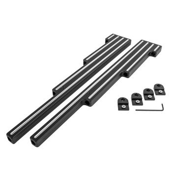 Aluminium V8 stripe bougiekabel geleiders zwart-streep, Ophalen of Verzenden