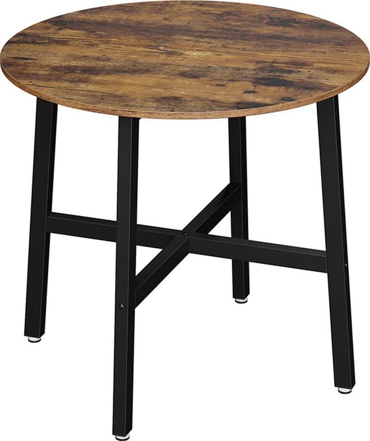 Eettafel / keukentafel - rond - diameter 80 cm - bruin /, Huis en Inrichting, Tafels | Eettafels, Verzenden