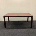 Tweedehands klassieke Engelse tafel met leer inleg, 180x120, Gebruikt, Bureau