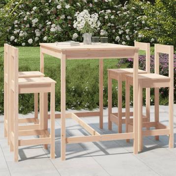 vidaXL 5-delige Barset massief grenenhout, Verzenden