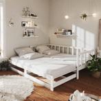 vidaXL Lit coulissant 2x(90x200) cm Blanc Bois de pin, Maison & Meubles, Chambre à coucher | Lits, Neuf, Verzenden