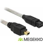 Delock 82588 Kabel FireWire 9-pins male > 4-pins male 1 m, Computers en Software, Verzenden, Nieuw