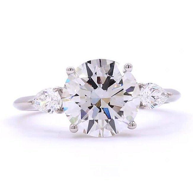 Ring - 18 karaat Witgoud - 3.35ct. tw. Diamant (Lab-grown) -, Bijoux, Sacs & Beauté, Bagues