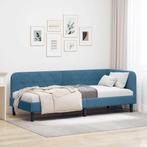 vidaXL Hoek Bed Frame met hoofdeinde Blauw 80 x 200 cm, Huis en Inrichting, Verzenden, Nieuw