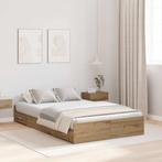 vidaXL Opbergbedframe met lade artisanaal eikenkleurig 120 x, Huis en Inrichting, Verzenden, Nieuw