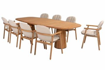 4 Seasons Outdoor Samos tuinset teak met Capri tafel met