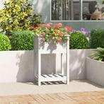 vidaXL Plantenbak met schap 54x34,5x81 cm massief grenenhout, Tuin en Terras, Verzenden, Nieuw