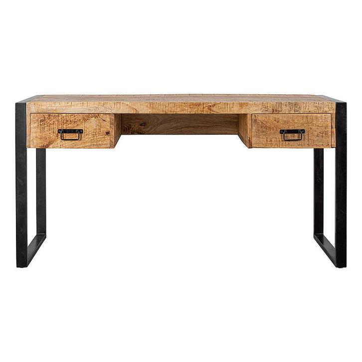 Mangohouten Bureau Kensi 150 cm, Huis en Inrichting, Bureaus, Nieuw, Verzenden