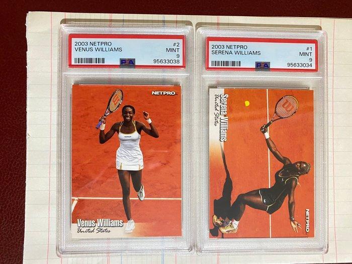 2003 Netpro Venus Williams & Serena Williams ROOKIE - PSA 9, Collections, Autocollants