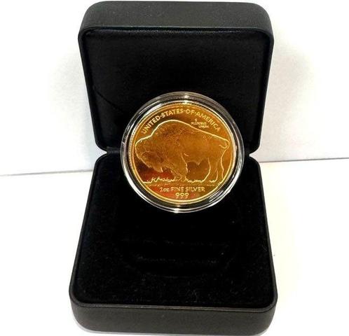 Verenigde Staten. American Buffalo 2023 Silver Gold-Gilded, Postzegels en Munten, Edelmetalen en Baren