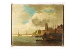 École néerlandaise (XIX) - Ansicht von Dodrecht, Antiquités & Art