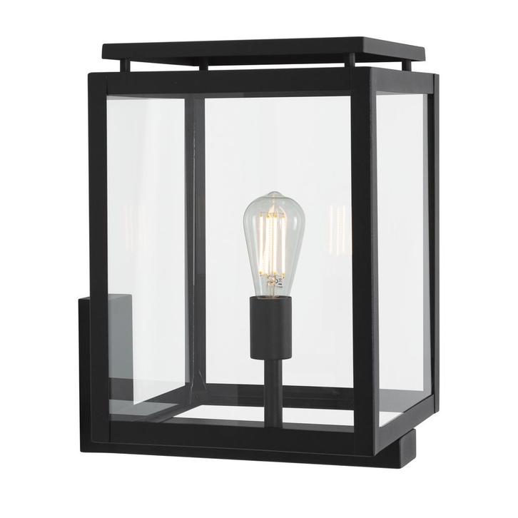 Strak & modern De Vecht XL Muurlamp Zwart met LED, Tuin en Terras, Buitenverlichting, Verzenden