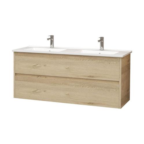 Badkamermeubelset BWS Hayat Eiken 120cm, Doe-het-zelf en Bouw, Sanitair, Bad, Nieuw, Ophalen of Verzenden