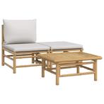 Terras-deal! Bamboe Loungeset: -35%! Ideaal voor balkon!, Tuin en Terras, 2 zitplaatsen, Verzenden, Nieuw, Loungeset
