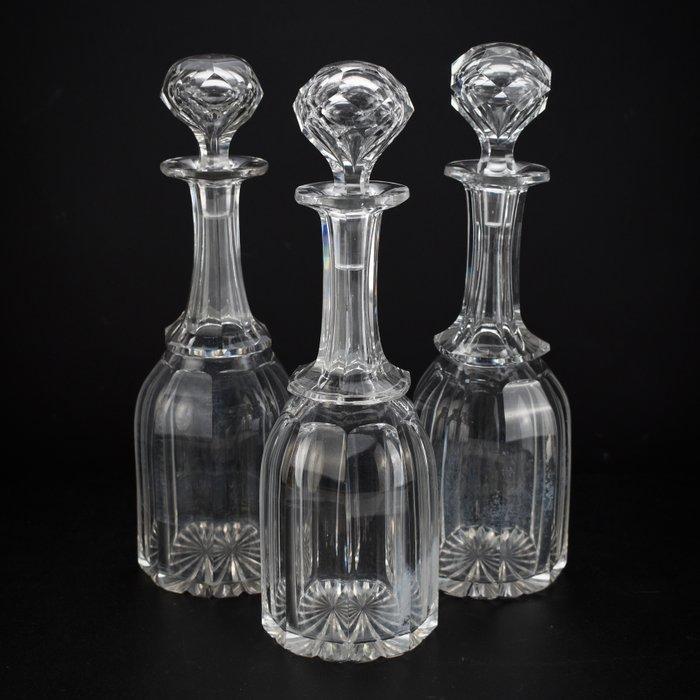 Karaf (3) - Kristal - Set Engelse glazen, Antiek en Kunst, Antiek | Glaswerk en Kristal