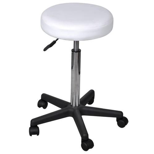 vidaXL Tabouret de bureau Blanc, Maison & Meubles, Bureaux, Neuf, Envoi