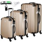 tectake Set van 3 koffers Talia met kofferweegschaal en koff, Handtassen en Accessoires, Verzenden, Nieuw