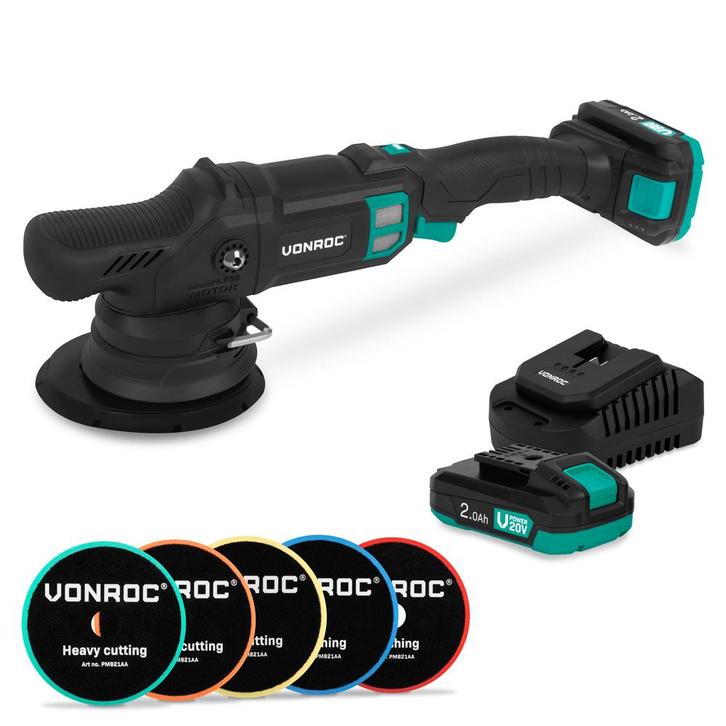PRO Dual Action Polisher 20V – Ø 150mm | Incl. 2x 2.0Ah, Doe-het-zelf en Bouw, Gereedschap | Overige machines, Nieuw, Verzenden