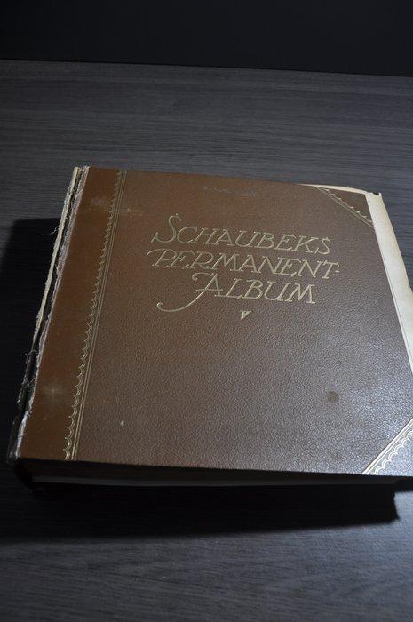 Wereld - Verzameling in een oud Schaubek album met diverse, Postzegels en Munten, Postzegels | Amerika