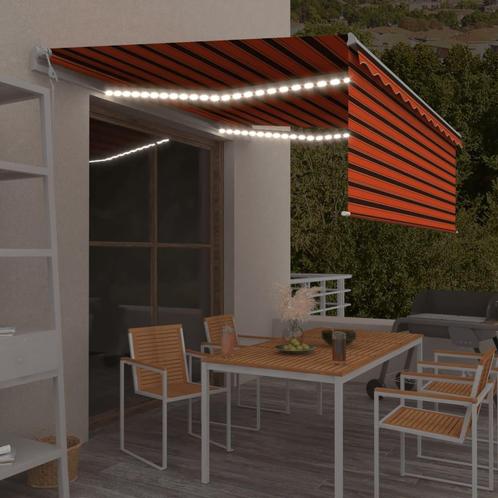vidaXL Luifel met rolgordijn, LED en windsensor 4,5x3 m, Tuin en Terras, Zonneschermen, Nieuw, Verzenden