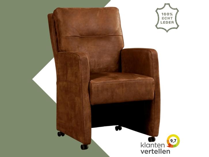 Leren eetkamerstoel Sharp, Huis en Inrichting, Stoelen, Nieuw, Eén, Leer, Ophalen of Verzenden