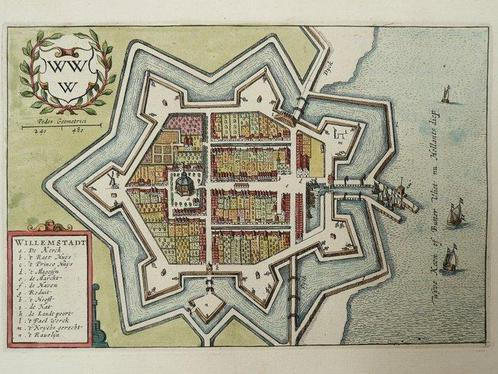 Nederland - Willemstad; J. Blaeu - Willemstadt - 1649, Boeken, Atlassen en Landkaarten