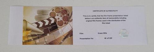 The Green Mile - Stephen King - Framed Film Cell Display, Verzamelen, Film en Tv