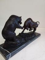 sculptuur, Bull and bear fighting - 45 cm - 26 cm -, Antiek en Kunst