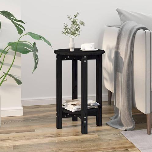 vidaXL Salontafel Ø 40x60 cm massief grenenhout zwart, Huis en Inrichting, Tafels | Salontafels, Nieuw, Verzenden