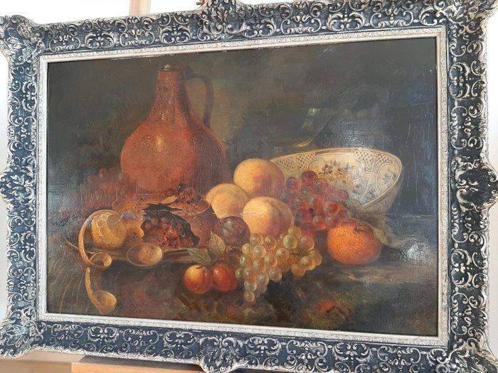 Europese school (XIX-XX) - Barockes Stilleben mit Tromp, Antiek en Kunst, Kunst | Schilderijen | Klassiek