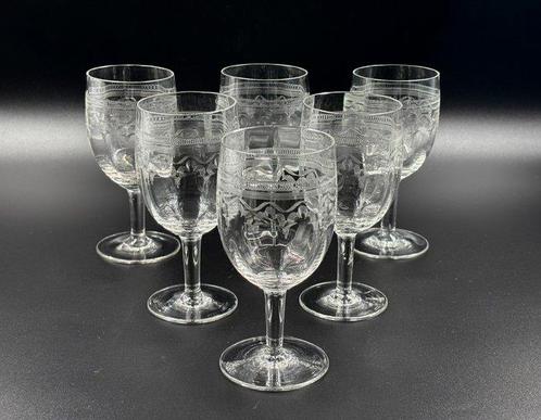 Baccarat - Drinkset (6) - Antieke Franse service van glazen, Antiek en Kunst, Antiek | Glaswerk en Kristal