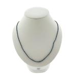 Kralenketting van blauwe moissanite met gouden slot, Gebruikt, Overige kleuren, Ophalen of Verzenden, Met edelsteen