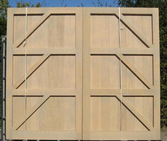 eiken houten dubbel poort , dubbel staldeur , dubbel deur, Doe-het-zelf en Bouw, Deuren en Vliegenramen, Nieuw, Hout, Overige typen