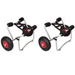vidaXL Kayaktrolleys 2 st aluminium, Verzenden