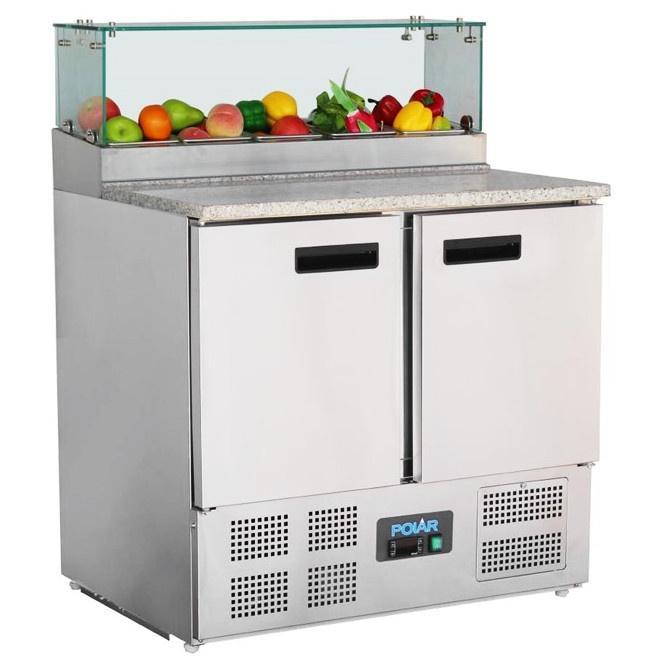 Pizzawerkbank | 257L | 2 Deuren (1/1 GN) | Boven 5x 1/6 GN, Zakelijke goederen, Horeca | Keukenapparatuur, Nieuw in verpakking