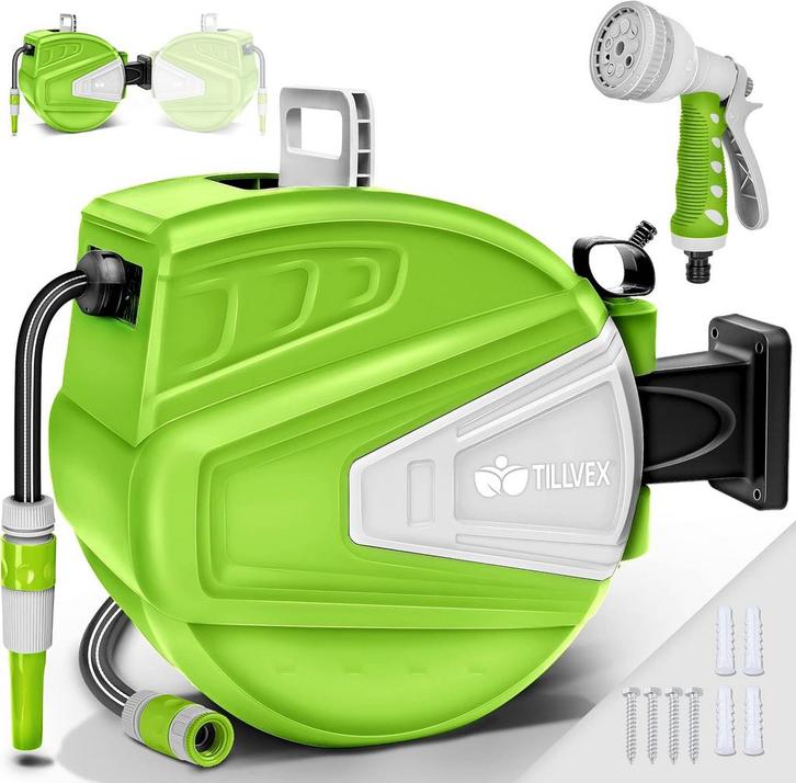 Wandslangenbox - Tuinslanghaspel - Tuinslang met haspel - 30, Jardin & Terrasse, Tuyaux d'arrosage, Envoi