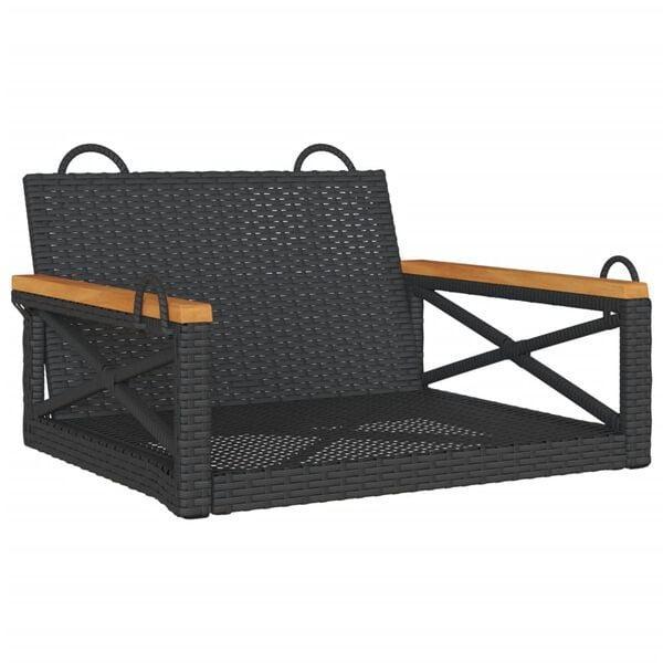 Schommelbank 63cm zwart - OP = OP - Tuinplezier!, Tuin en Terras, Tuinbanken, Schommelbank, Nieuw, Rotan, Verzenden