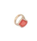Chantecler - Ring - 18 karaat Roségoud Koraal, Handtassen en Accessoires, Ringen, Nieuw