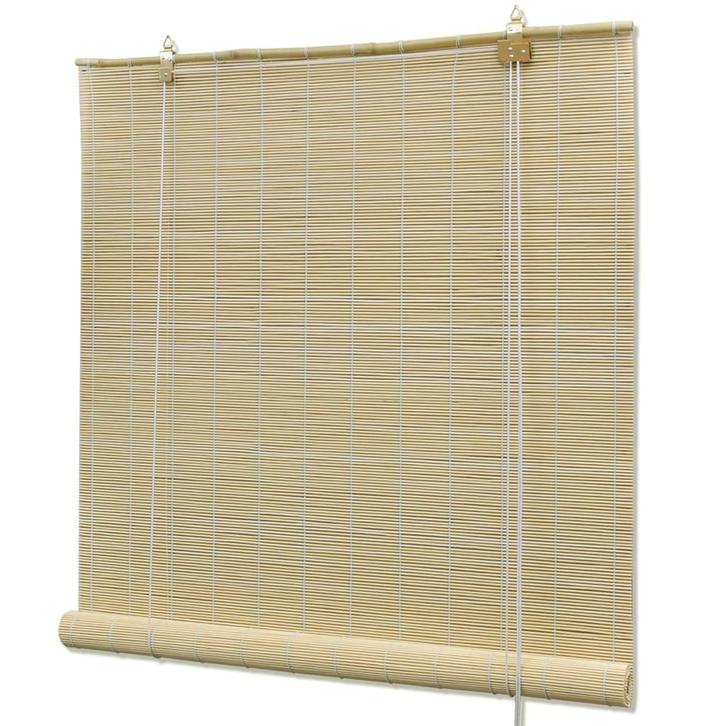 vidaXL Rolgordijn 120x220 cm bamboe natuurlijk, Huis en Inrichting, Stoffering | Gordijnen en Lamellen, Nieuw, Verzenden