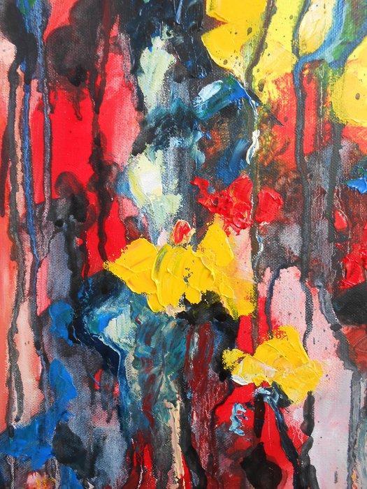 Axelle BOSLER - Les Coquelicots dor, Antiquités & Art, Art | Peinture | Moderne