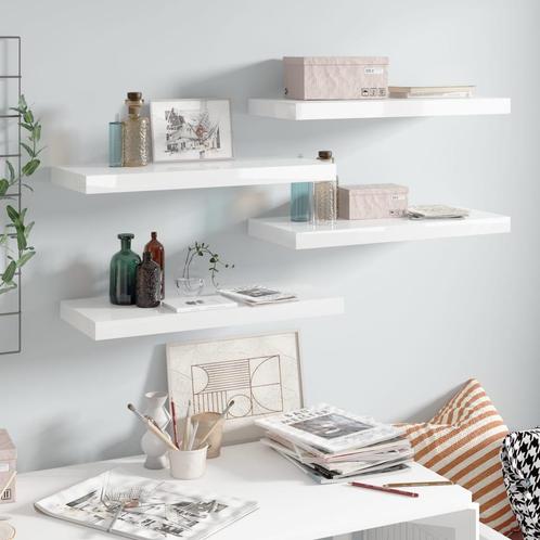 vidaXL Wandschappen zwevend 4 st 60x23,5x3,8 cm MDF, Huis en Inrichting, Kasten | Wandmeubels, Nieuw, Verzenden
