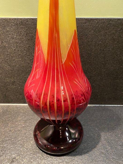 Verreries Schneider - Vaas - feuilles de tabac - Glas - Le, Antiek en Kunst, Antiek | Glaswerk en Kristal